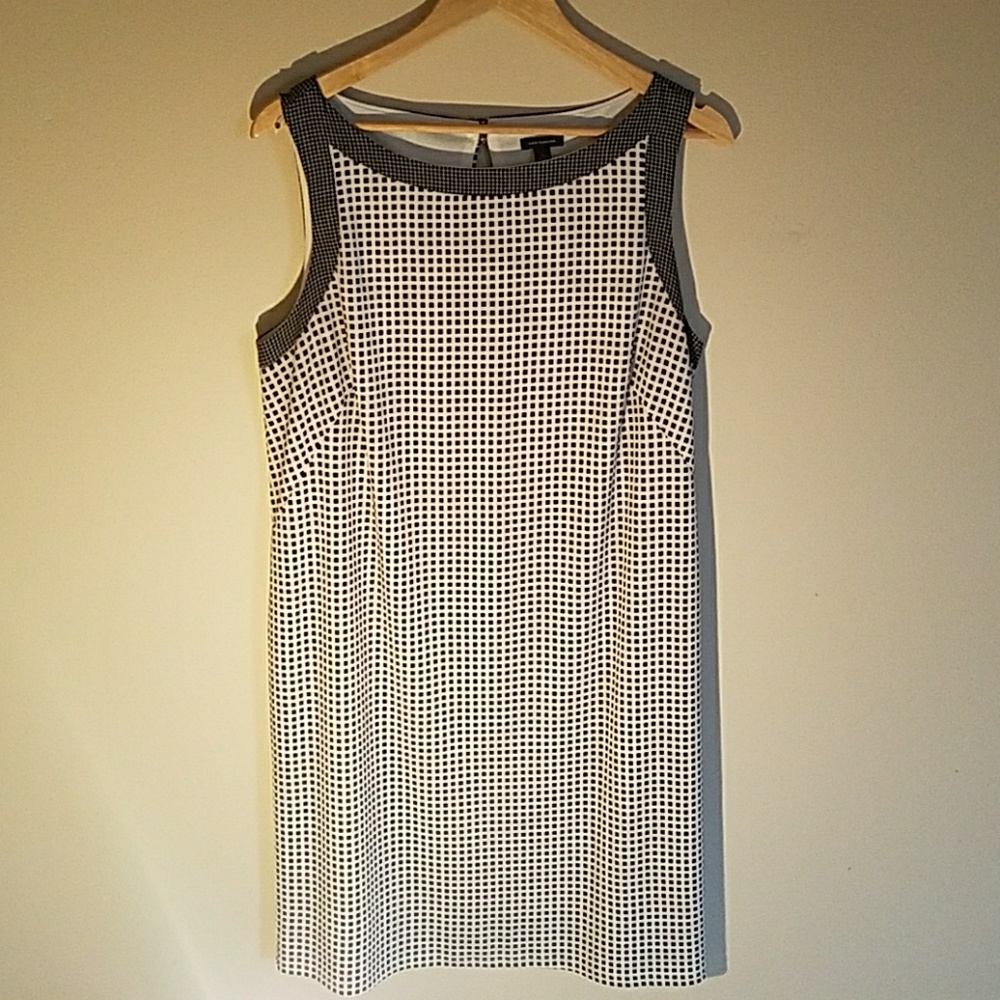 Dress, black and white check